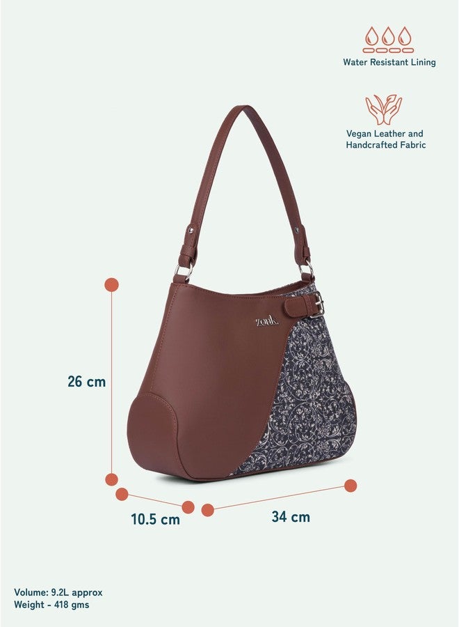 ZOUK حقيبة يد زوك إيرا | حقيبة يد أنيقة للنساء | حقيبة كتف فاخرة للنساء | عصرية | حقائب يد أنيقة للسيدات | حقيبة صغيرة للمناسبات | مقاومة للماء | دانتيل شبكي - Image 4